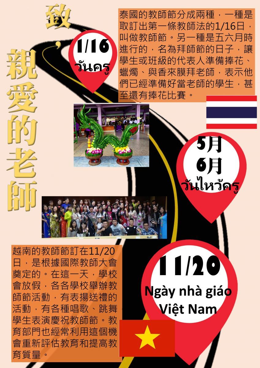 越南與泰國的教師節由來和活動